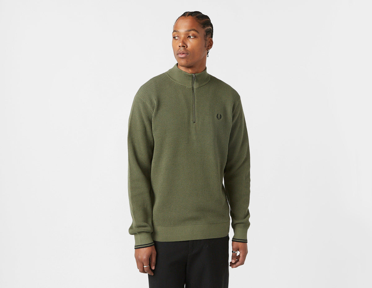 Fred Perry Waffle 1/2 Zip Sweatshirt