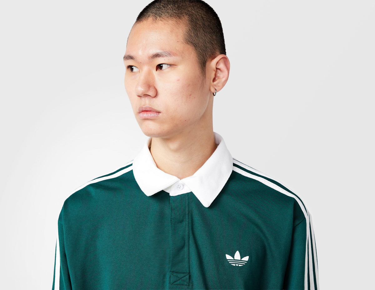 adidas Originals 3-Stripes Rugby Long Sleeve Polo Shirt