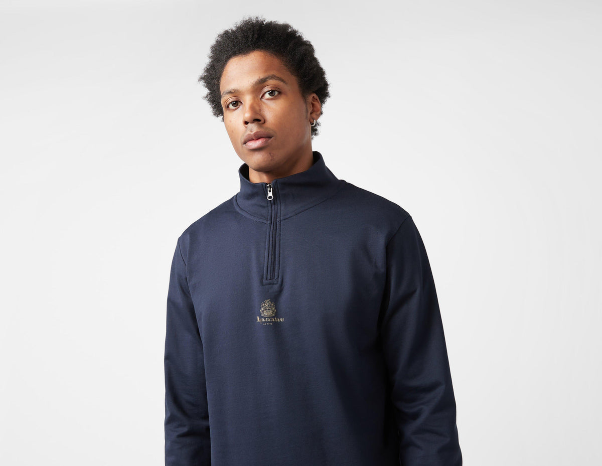 Aquascutum Small Logo 1/4 Zip Sweatshirt