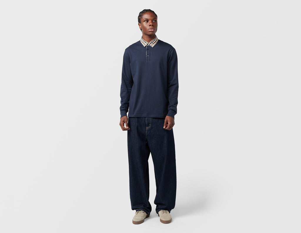 Aquascutum Check Collar Polo Shirt