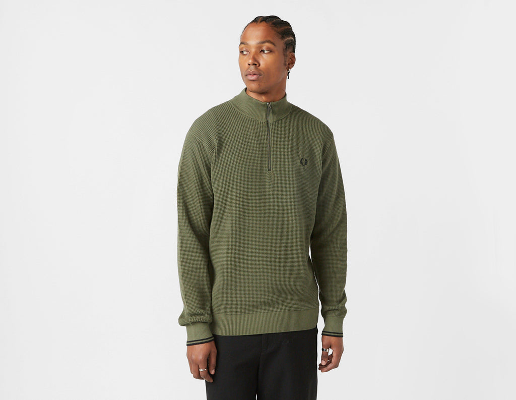 Fred Perry Waffle 1/2 Zip Sweatshirt