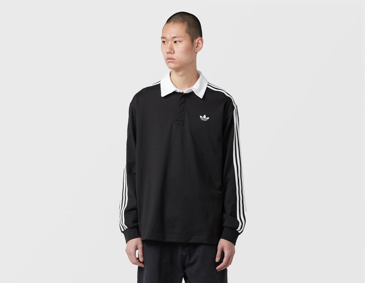 adidas Originals 3-Stripes Rugby Long Sleeve Polo Shirt